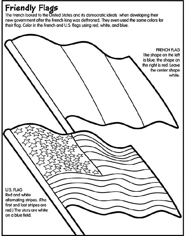 Friendly Flags coloring page
