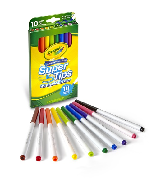 10 Washable Super Tips Markers | crayola.com.au