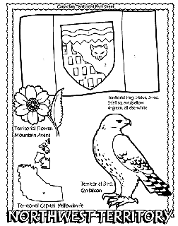 Canadian Territory - Northwest Territory coloring page