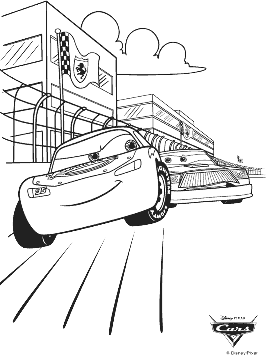95 Lightning McQueen Coloring Page - ColoringAll