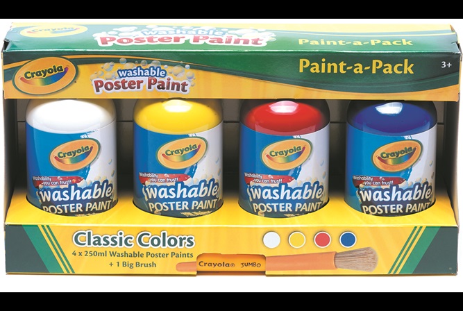 5 Washable Paint Brush Pens Classic Colors